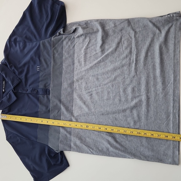Travis Matthew Blue Collared Polo Shirt Extra Large - Picture 4 of 8